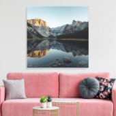 Alpine Mirror Scene – Poster van het rustige lands Canvas Afdruk (Insitu (Woonkamer))
