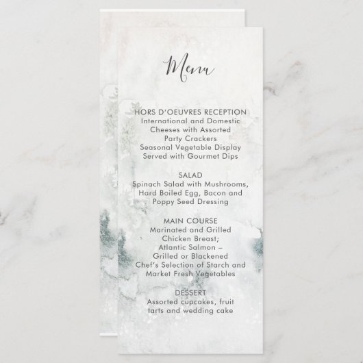 Alpine Mountain bruiloft #2 | Menu (Voorkant / Achterkant)
