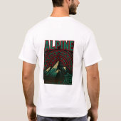 Alpine Mountain Mandala Art | Vetgedrukte Natuur T-shirt (Achterkant)