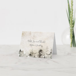 Alpine Mountain Wedding Bedankkaart