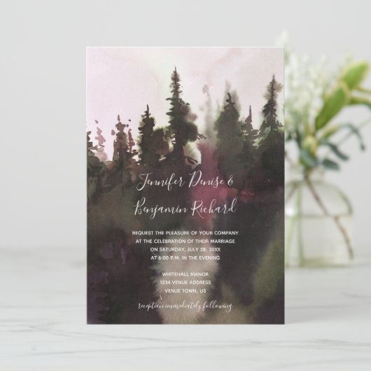 Alpine Mountain Wedding | Kaart (Staand voorkant)