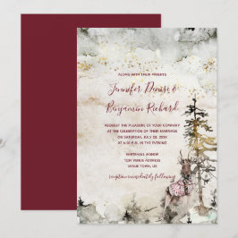 Alpine Mountain Woodland Stag Bourgogne Wedding | Kaart