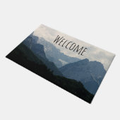 Alpine Mountains Country Natuur Foto Welkom Deurmat (Schuin)