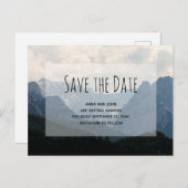 Alpine Mountains Land Bruiloft Save the Date Uitnodiging Briefkaart (Voorkant / Achterkant)