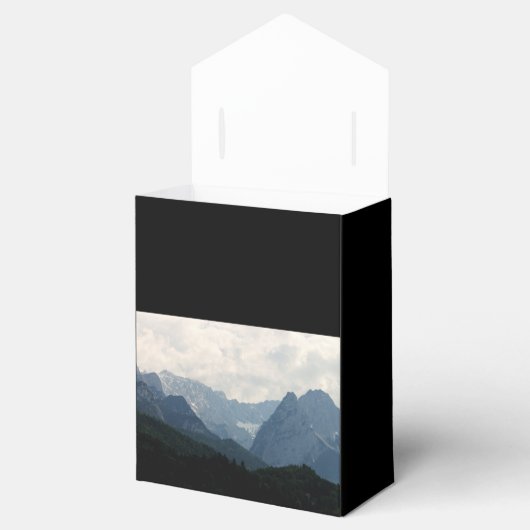 Alpine Mountains Land Natuur Foto Bruiloft Bedankdoosjes (Geopend)