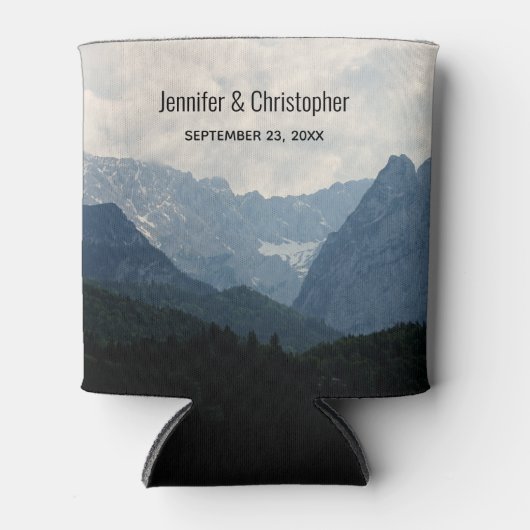 Alpine Mountains Land Natuur Foto Bruiloft Blikjeskoeler (Voorkant)