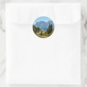 Alpine Mountains, scenic landscape, Ronde Sticker (Tas)