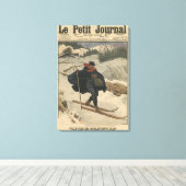 Alpine postbodes met ski canvas afdruk (Insitu (Houten vloer))