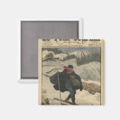 Alpine postbodes met ski magneet (Voorkant / Achterkant)