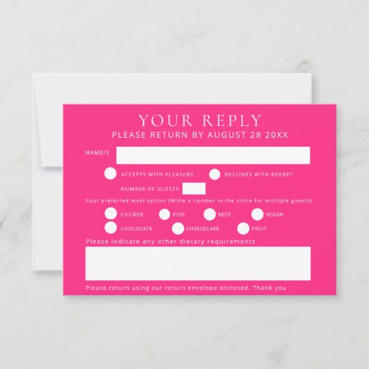 Alpine primrose art bruiloft antwoord (Voorkant)