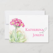 Alpine primrose art bruiloft antwoord (Achterkant)