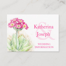 Alpine primrose art bruiloft info bijsluiter kaart