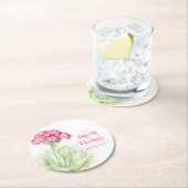 Alpine primula ping groene bruiloft onderzetters (Insitu)