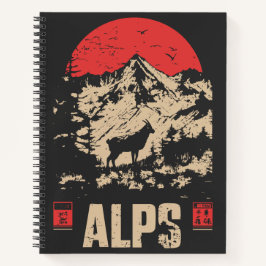 Alpine Pulse – Retro Snow Peaks Notitieboek