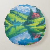 Alpine Reflections - Dromen op het platteland Rond Kussen (Voorkant)