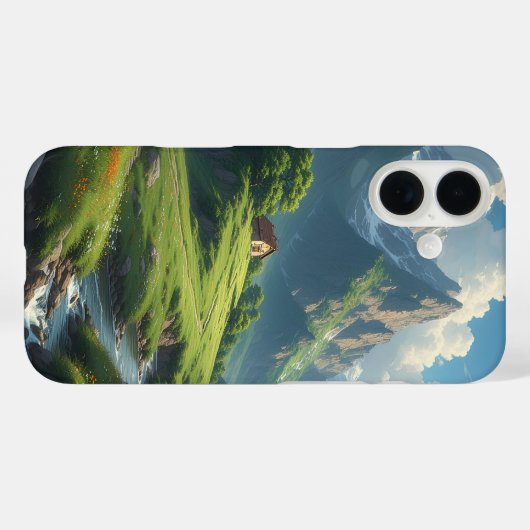 Alpine River Cabin Case-Mate iPhone Case (Achterkant (horizontaal))