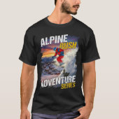 Alpine Rush – Extreme Ski Adventure Mountain T-shirt (Voorkant)