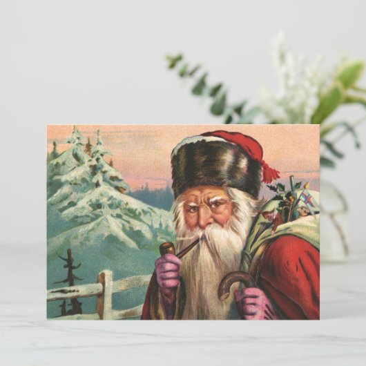 Alpine Santa Invitation Kaart (Staand voorkant)