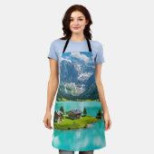 Alpine Serenity ontmoet chique keuken Schort (Gedragen)
