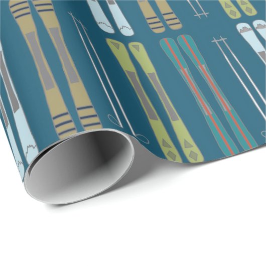 Alpine Ski Gift Wrap  Cadeaupapier (Rol Hoek)