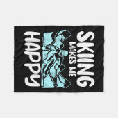 Alpine Ski Slope Downhill Skiing Skier Sports Make Fleece Deken (Voorkant (Horizontaal))