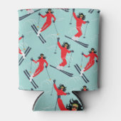 Alpine Skiavontuur: Winter Illustrati Blikjeskoeler (Voorkant)