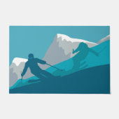 Alpine Skiers Downhill Deurmat (Voorkant)