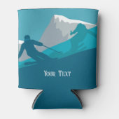 Alpine Skiërs Downhill Skiën Gepersonaliseerd Blikjeskoeler (Voorkant)