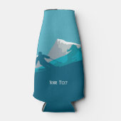 Alpine Skiërs Downhill Skiën Gepersonaliseerd Flesjeskoeler (Voorkant)