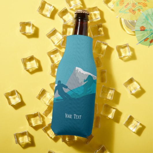 Alpine Skiërs Downhill Skiën Gepersonaliseerd Flesjeskoeler (Insitu Zomer)