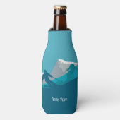 Alpine Skiërs Downhill Skiën Gepersonaliseerd Flesjeskoeler (Fles Voorkant)