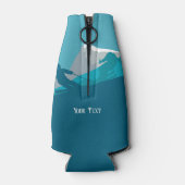 Alpine Skiërs Downhill Skiën Gepersonaliseerd Flesjeskoeler (Achterkant)