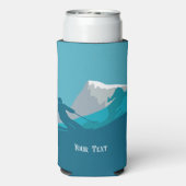 Alpine Skiërs Downhill Skiën Gepersonaliseerd Seltzer Blikjeskoeler (Seltzer Achterkant)