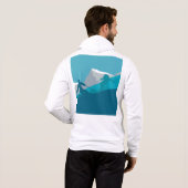 Alpine Skiërs Downhill Skiën Wit Hoodie (Achterkant volledig)