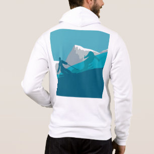 Alpine Skiërs Downhill Skiën Wit Hoodie