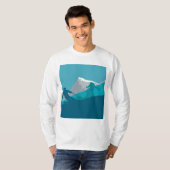 Alpine Skiërs Downhill Skiën Wit T-shirt (Voorkant volledig)