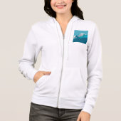 Alpine Skiërs Langlaufen Wit Hoodie (Voorkant)