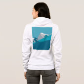 Alpine Skiërs Langlaufen Wit Hoodie (Achterkant volledig)