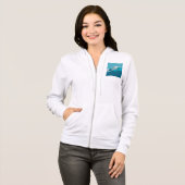 Alpine Skiërs Langlaufen Wit Hoodie (Voorkant volledig)