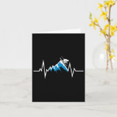 Alpine Skiing Heartbeat Skiing Liefhebber Kaart (Gele Bloem)