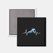 Alpine Skiing Heartbeat Skiing Liefhebber Magneet (Voorkant / Achterkant)