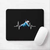 Alpine Skiing Heartbeat Skiing Liefhebber Muismat (Met muis)
