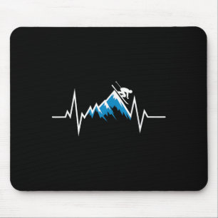 Alpine Skiing Heartbeat Skiing Liefhebber Muismat