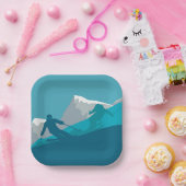 Alpine Skiing Ski Party Papieren Bordje (Feest)