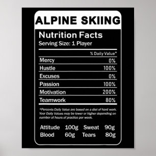Alpine Skiing Voedingsfeiten Poster