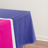 Alpine Snowflakes Bright Pink Deep Blue Stripes Tafelkleed (Voorbeeld)