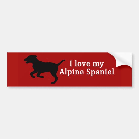 Alpine Spaniel Hondenliefde Bumpersticker (Voorkant)