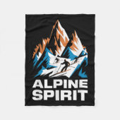 Alpine Spirit Ski-liefhebber Fleece Deken (Voorkant)