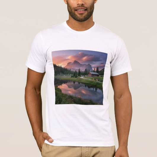Alpine Sunrise Reflections T-shirt (Voorkant)