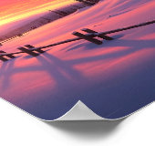 Alpine Sunset Lodge Cozy Winter Poster (Hoek)